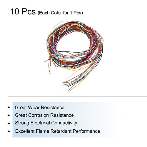 30ゲージワイヤー シリコーンワイヤー 30AWG 電線 撚線 錫メッキ銅線 高温接続ワイヤー 10カラー 3.0 M カーモデル電化製品用_画像3