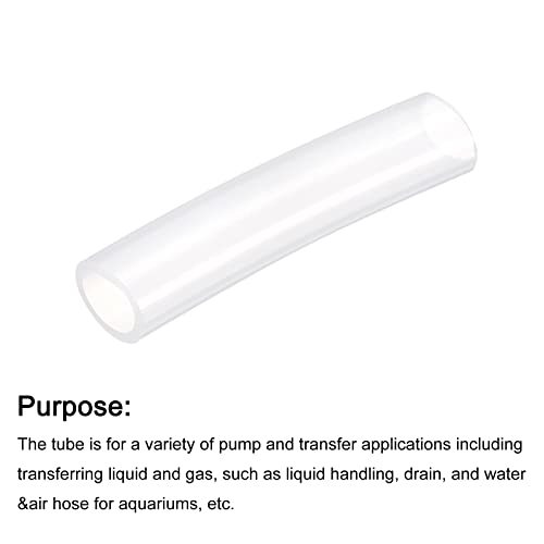 純シリコンチューブ 水エアポンプパイプ 透明シリコンホースチューブ 家庭用 工業用 飲料水用 19mm内径 25mm外径 100mm_画像3