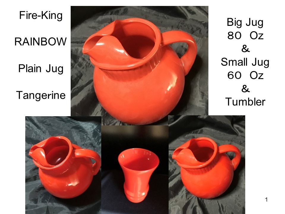 ファイヤーキング レインボウ ボールジャグ 3個 と タンブラー1個(赤色)セット(終活出品)