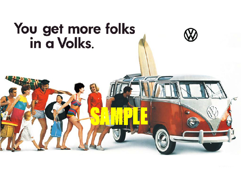 ■1960年代(1960～69)の自動車広告 フォルクスワーゲン タイプ2 バス VW 米国向け_画像1