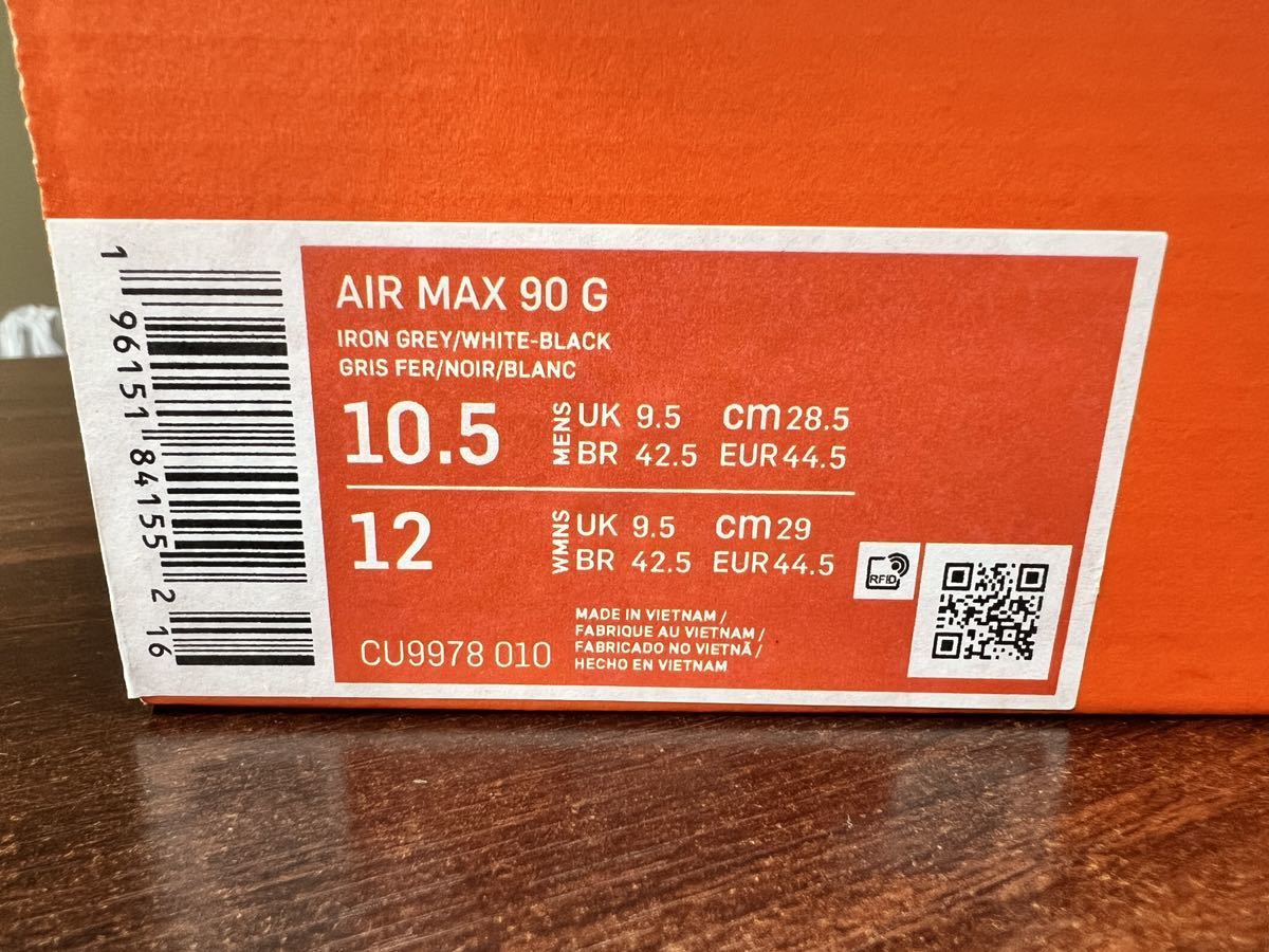 NIKE AIRMAX 90G ゴルフシューズ Iron grey/White-Black CU9978 010 US10.5 28.5cm 新品未使用試着のみ ナイキ エアマックス _画像6