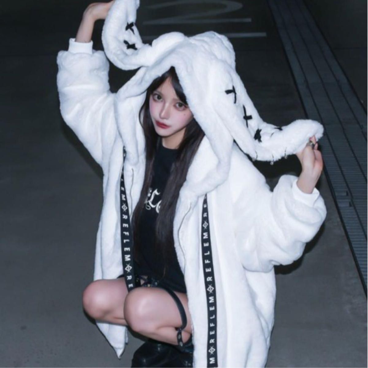 REFLEM/レフレム』うさ耳BIGファーパーカー/ファーブルゾン REFLEM/レフレム』うさ耳BIGファーパーカー/ファーブルゾン