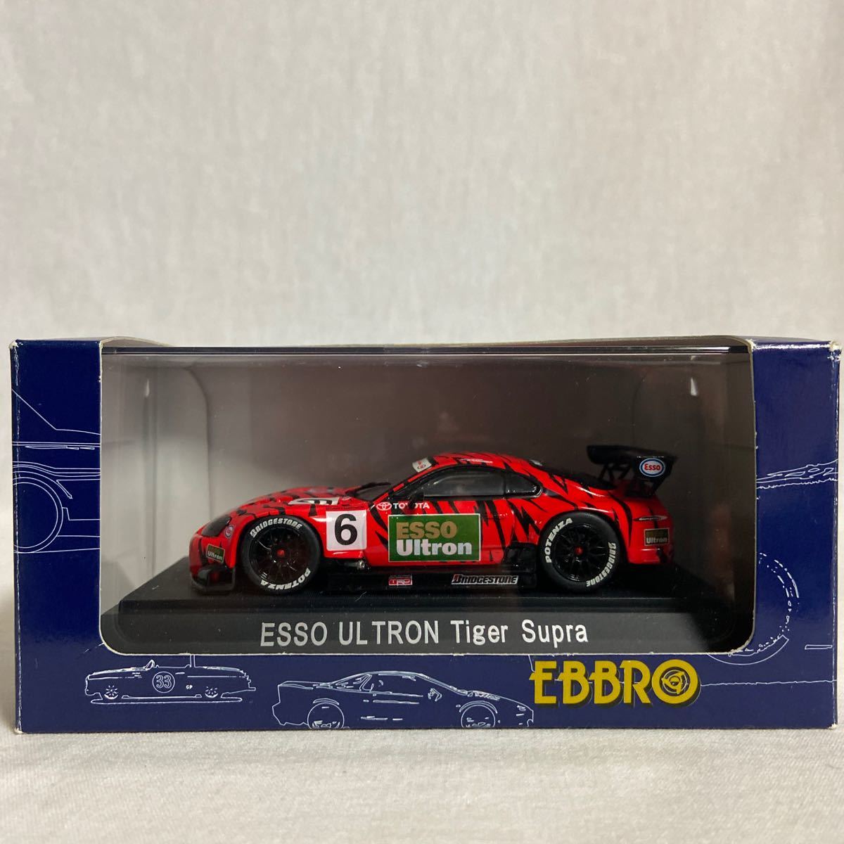 EBBRO 1/43 ESSO ULTRON Tiger Supra #6 JGTC 2000 エブロ エッソ ウルトロン タイガー トヨタ スープラ JZA80 絶版 ミニカー モデルカー