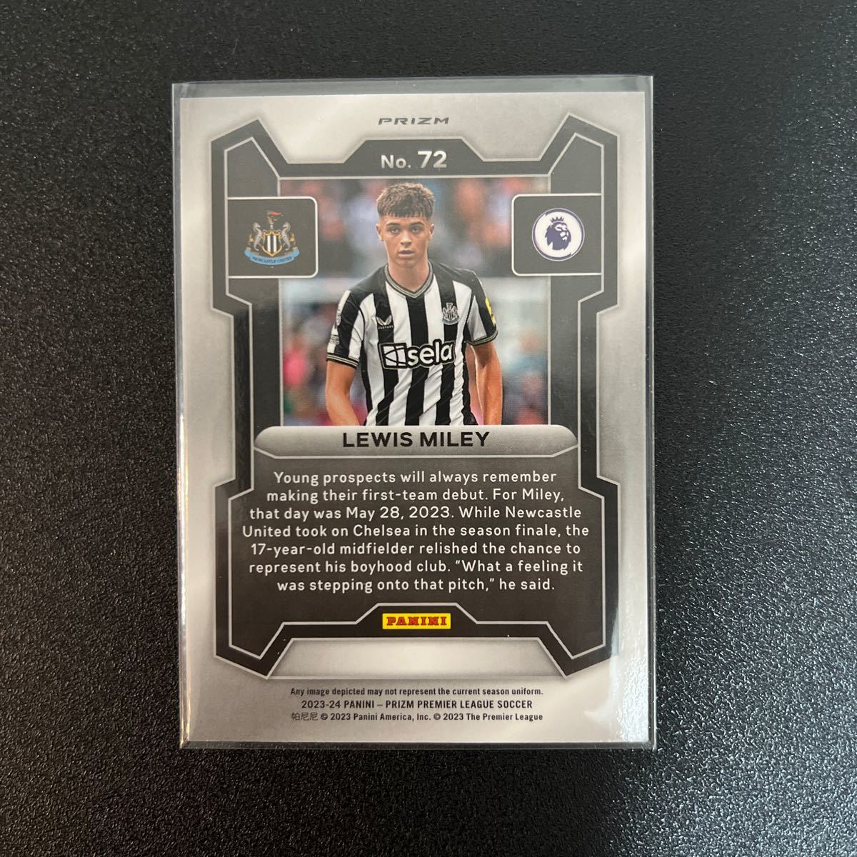 Lewis Miley - 2023-24 PANINI PRIZM premier league - Mojo prizm - Newcastle United ルーキーカード RC_画像2