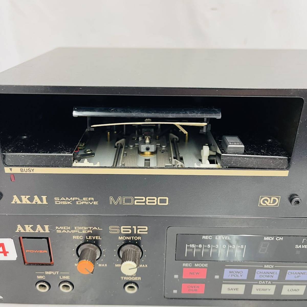 2SC59 AKAI アカイ デジタルサンプラー MD280/S612 サンプラー 昭和レトロ ジャンク 中古 現状品 ※電源入れるとすぐ落ちる_画像4