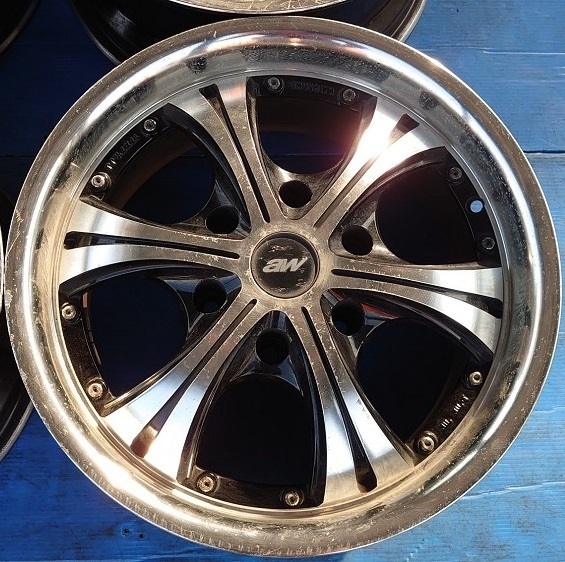 【中古品】【4本セット】awアルミ　17×7.5J 139.7-6H　+35　_画像5