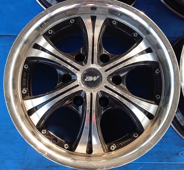 【中古品】【4本セット】awアルミ　17×7.5J 139.7-6H　+35　_画像2