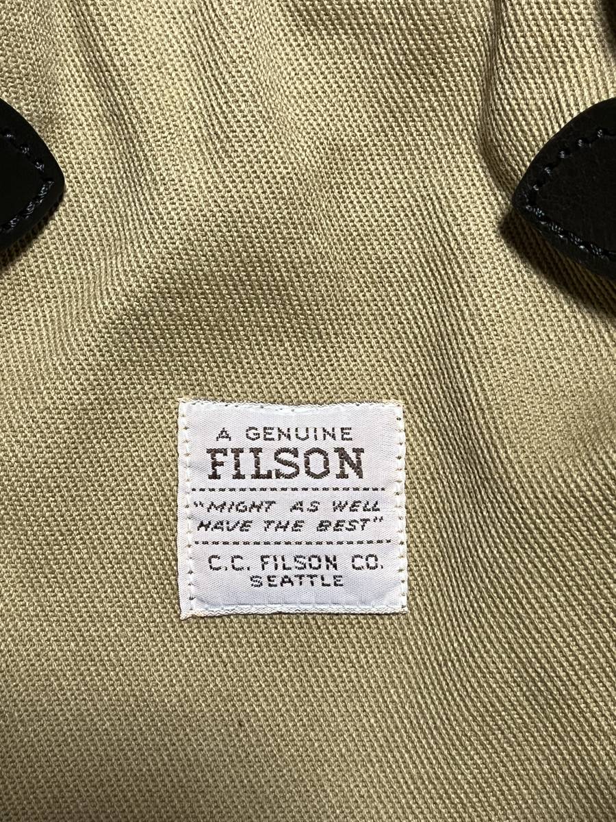 レア/TALON/美品★FILSON/フィルソン USA製 キャンバス 持ち手レザー トートバッグ with ジッパー ビンテージの画像4