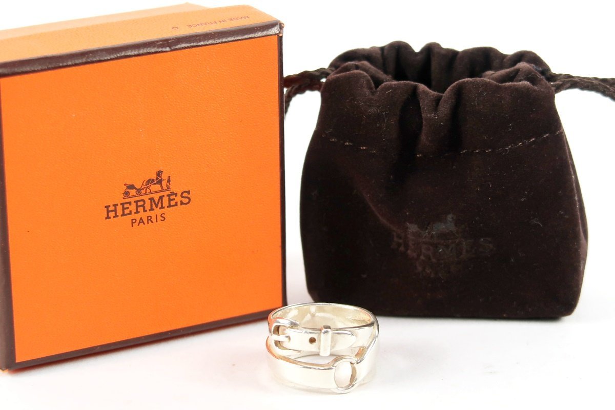 【美品】HERMES エルメス シルバー デブリデ リング 指輪 925 ブランドアクセサリー 53 13号 小物 雑貨【QA50】