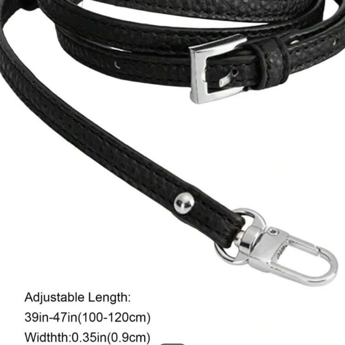 ロンシャン　Longchamp用　レザー　カスタムショルダーベルト　バッグパーツ ブラック 紐 ショルダーストラップ レザー