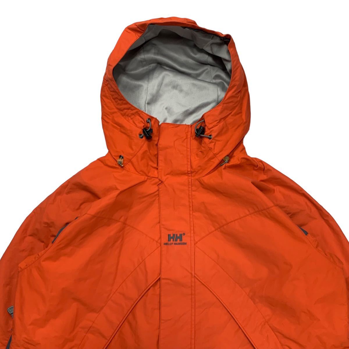 ヘリーハンセン HELLY HANSEN スキーウェア スキージャケットスノーボードウェア メンズ XLサイズ オレンジ ドローコード パウダーガード_画像3