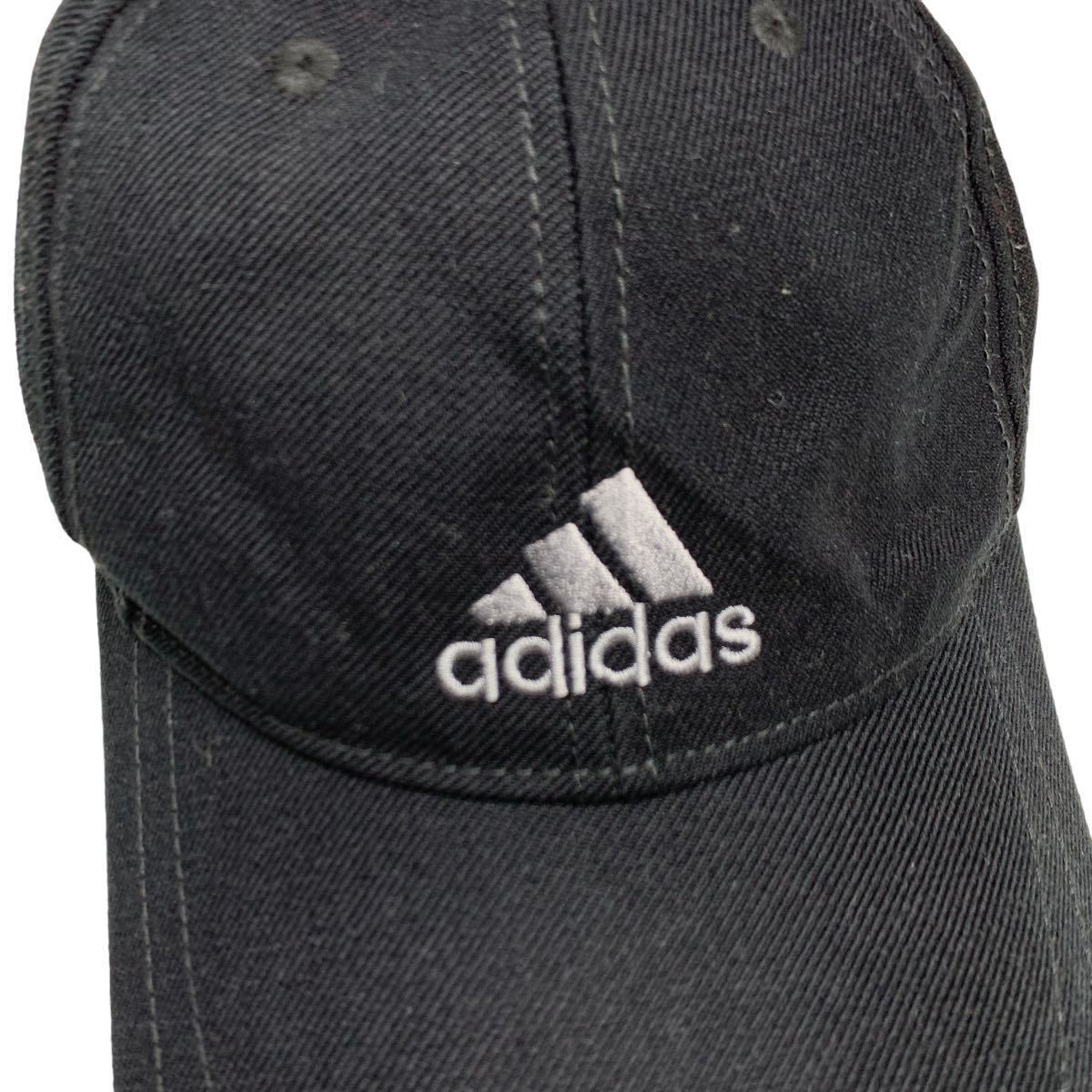 adidas アディダス キャップ ベースボールキャップ CAP 帽子 ブラック ロゴ刺繍 6パネル アジャスター有り ゴルフ スポーツ_画像7