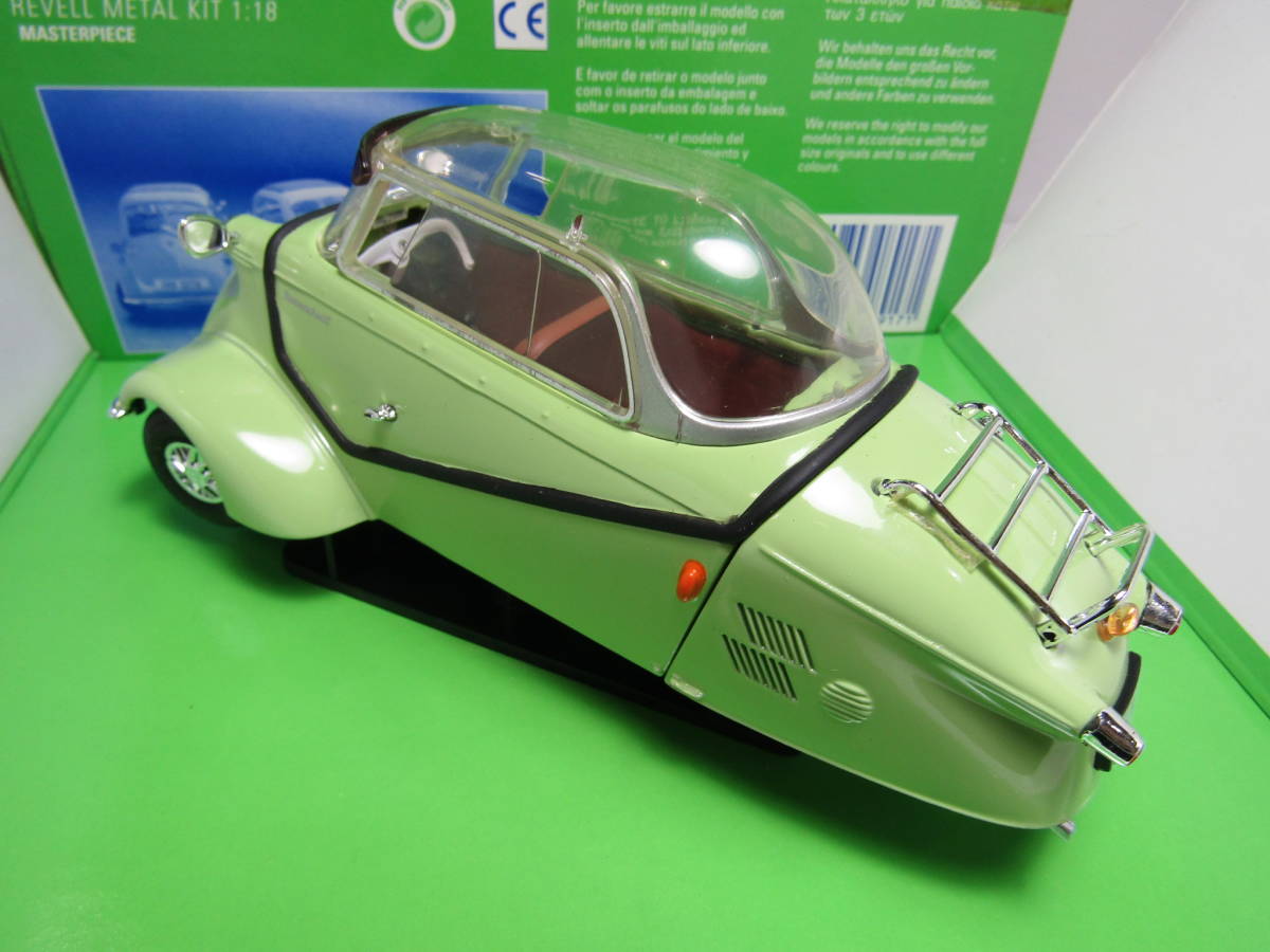 Messerschmitt 1/18 メッサーシュミット KR200 バブル Bubble car EU 60s トップ ライトグリーン カビネンローラー Revell製 当時物_画像2