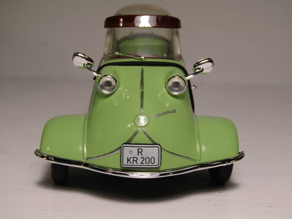 Messerschmitt 1/18 メッサーシュミット KR200 バブル Bubble car EU 60s トップ ライトグリーン カビネンローラー Revell製 当時物_画像3