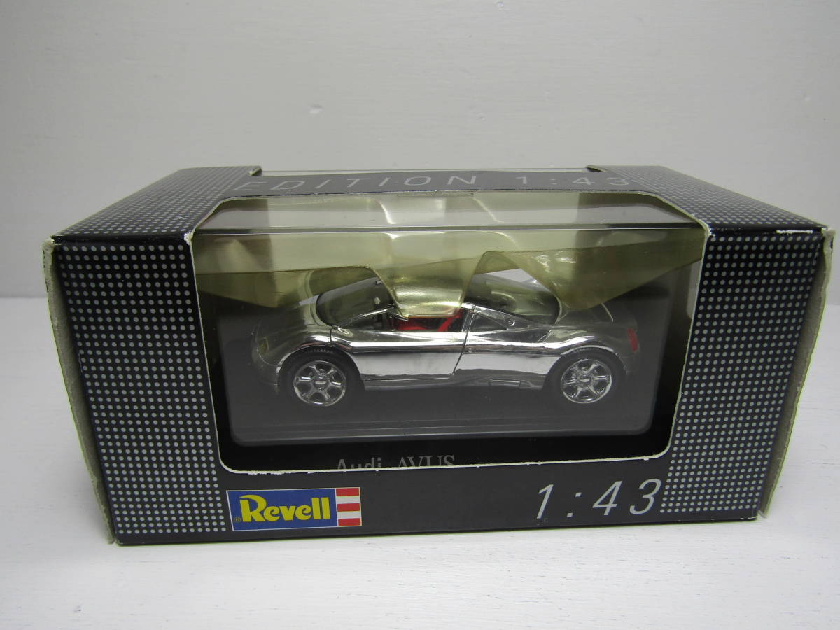 Audi Avus Quattro アウディ Auto Union AVUS 1/43 クワトロ 4WD ガルウイング NACAダクト Revell 1994年製 未展示品 クローム シルバー_画像10