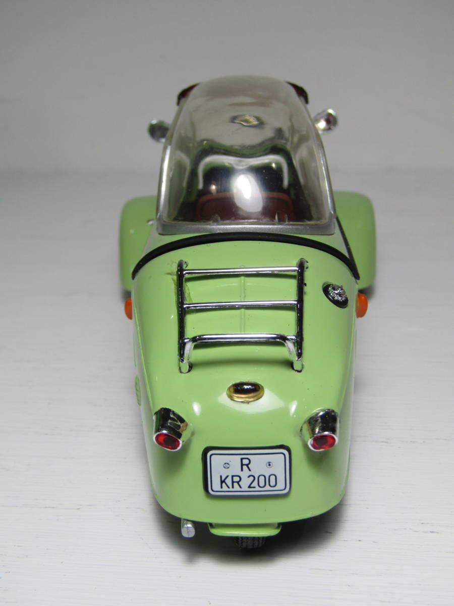 Messerschmitt 1/18 メッサーシュミット KR200 バブル Bubble car EU 60s トップ ライトグリーン カビネンローラー Revell製 当時物_画像4