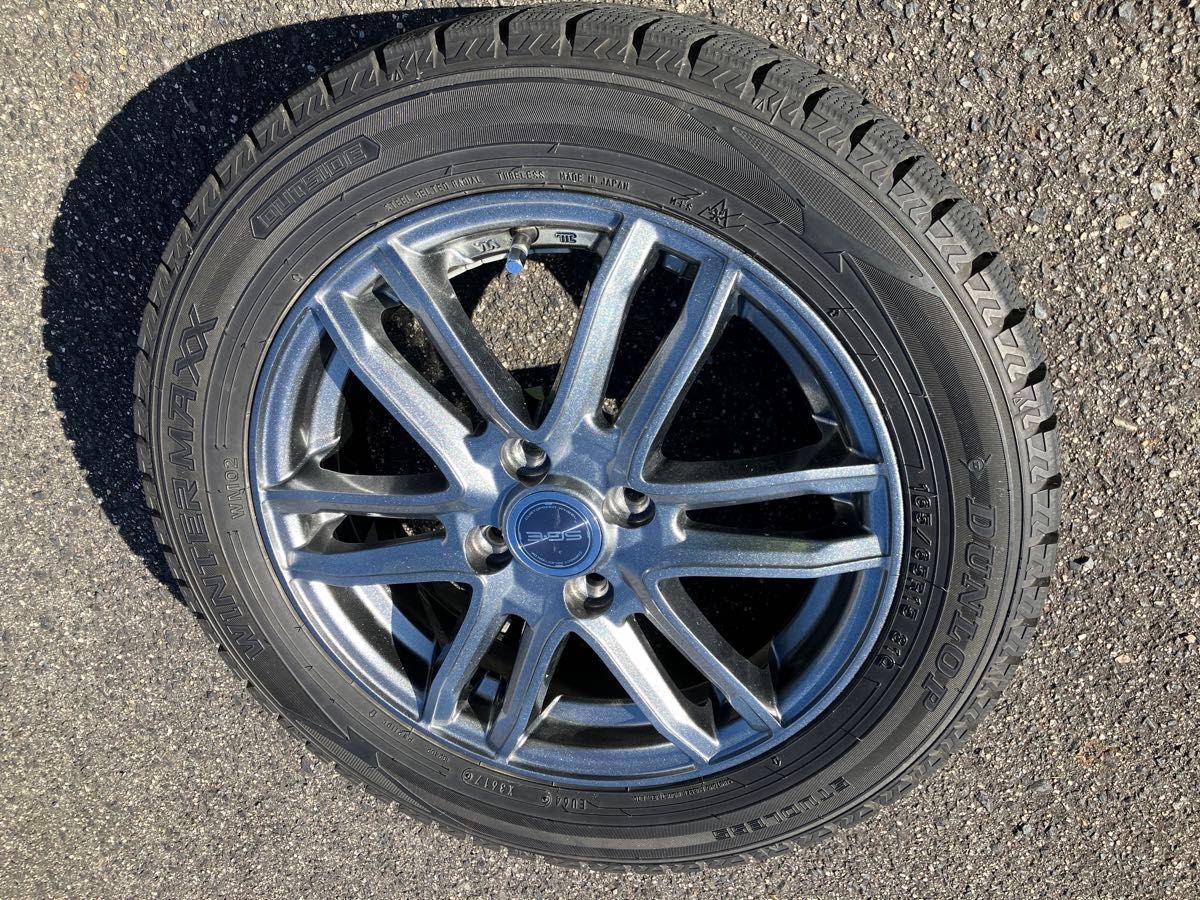 ダンロップスタッドレス WINTERMAXX 165/65/R15 PCD100 アルミホイール【１／4】