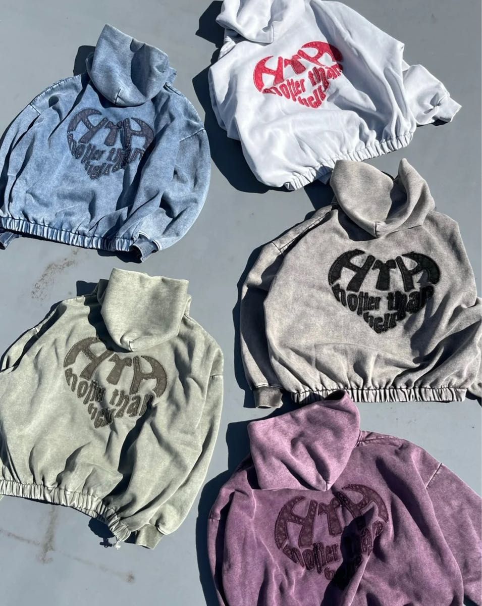 HTH vintage like Heart Logo Hoodie パーカー スウェットパンツ