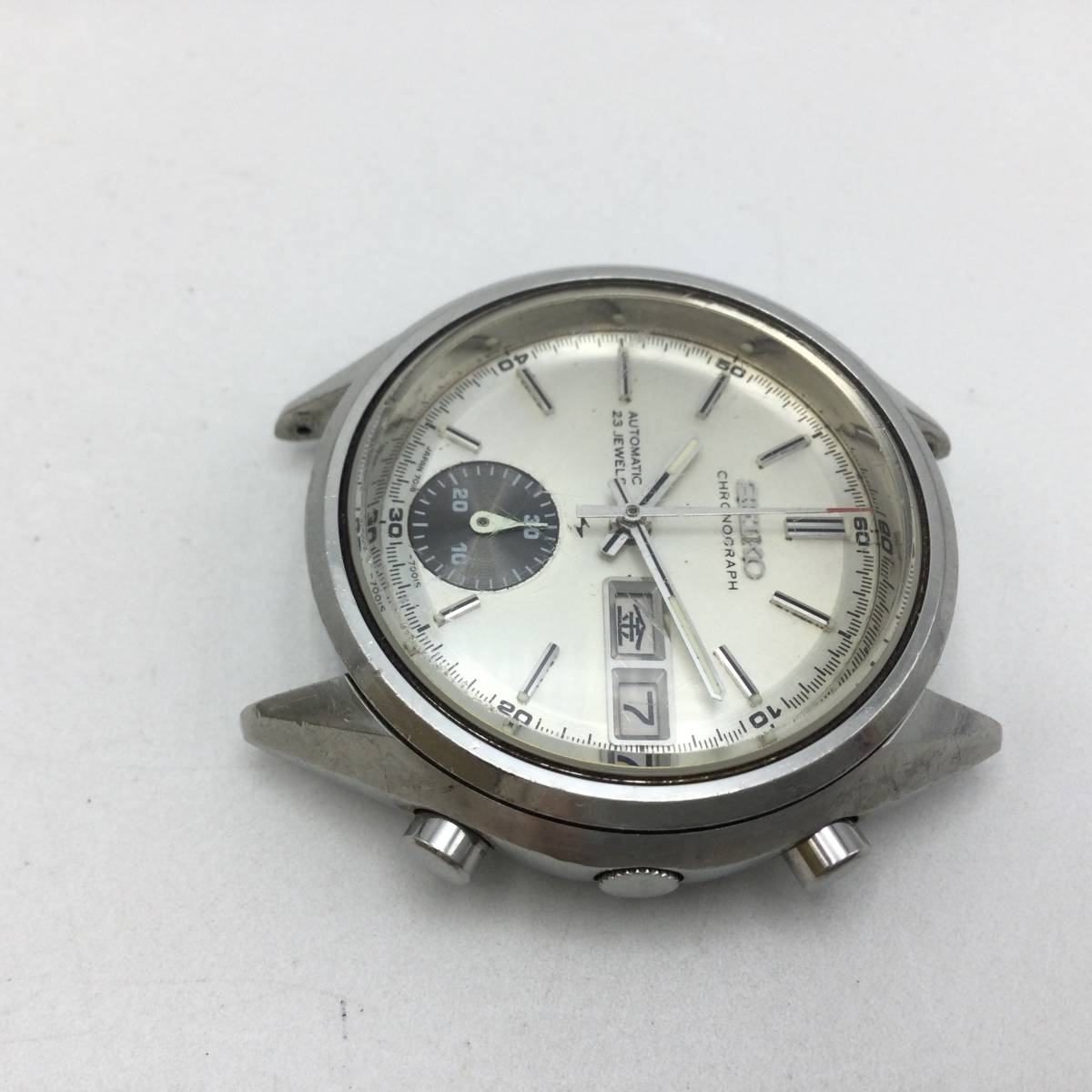 D24☆【AT/稼働】本体のみ SEIKO セイコー CHRONOGRAPH 7018-7000 自動巻き 23石 デイデイト メンズ腕時計 現状品 ☆_画像5