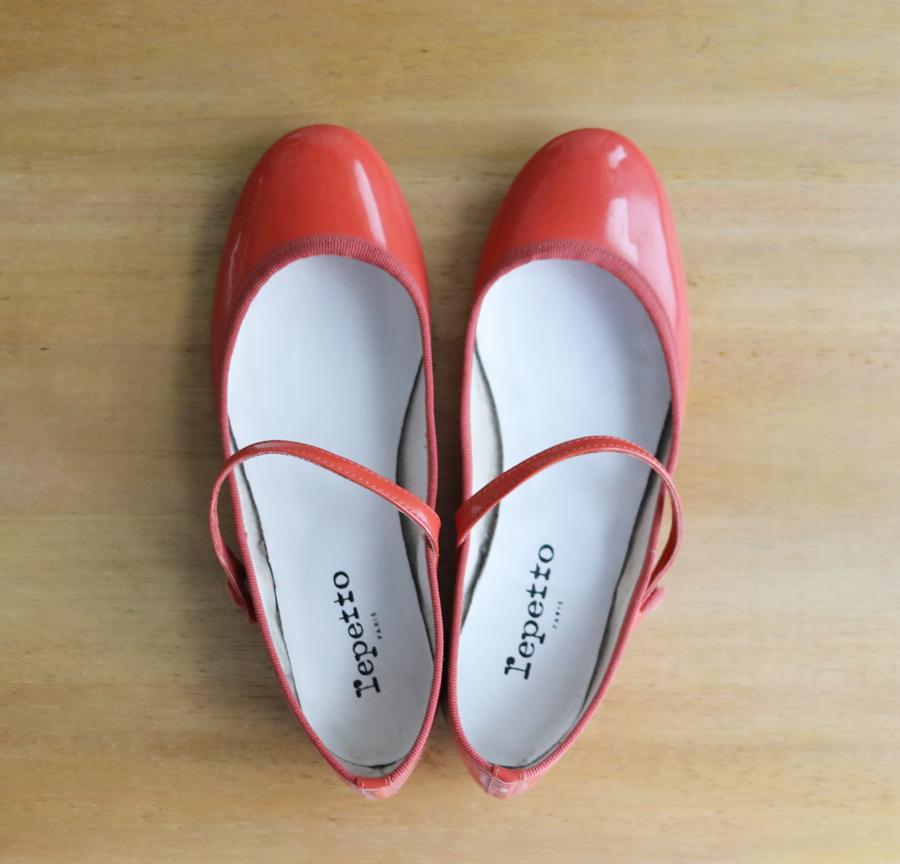  France old clothes repetto Repetto 1 strap shoes red enamel Liome Lee je-n38 France movie. like . Western-style clothes ballet shoes 