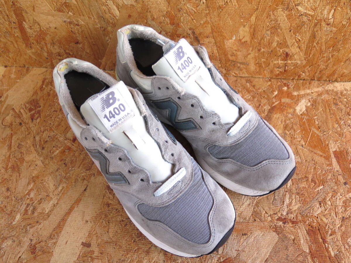 26.5cm USA製 M1400SB ニューバランス New Balance US8.5 レザー アメリカ製 M991 M992 MR993 M1300 復刻モデル STEELBLUE スチールブルー_画像4