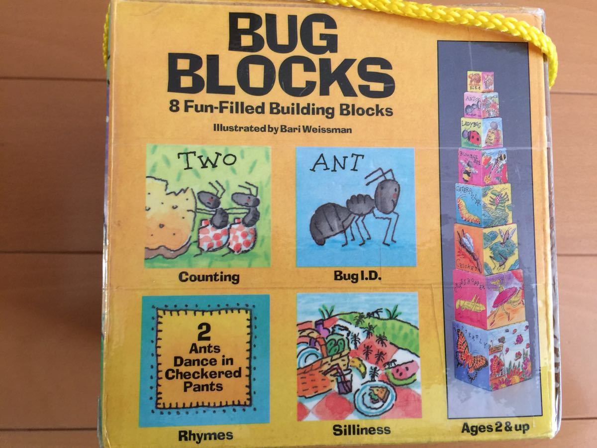 昆虫 bug blocks ブロック 数字 英語 絵本 ボックス型 算数 積み木_画像6