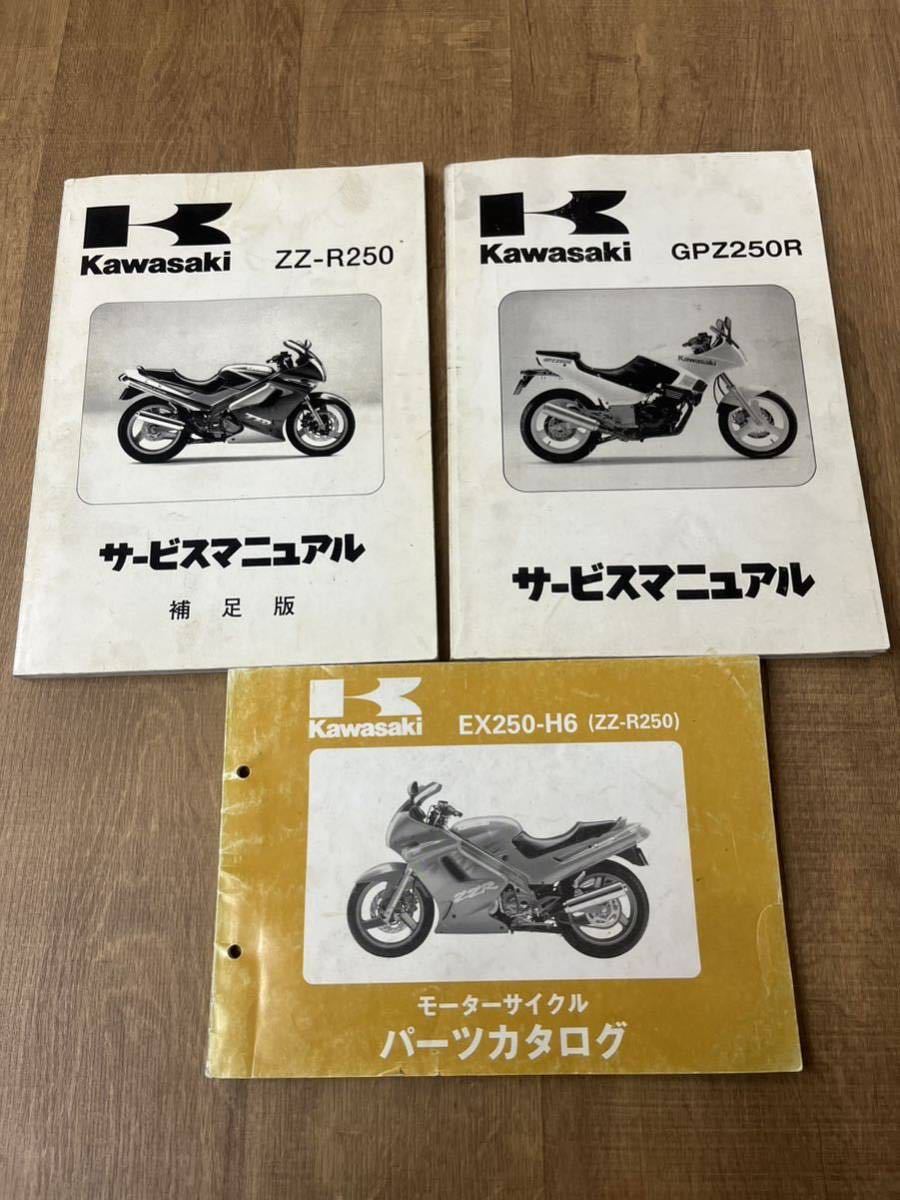 カワサキ　ZZR250 GPZ250R サービスマニュアル　バーツリスト