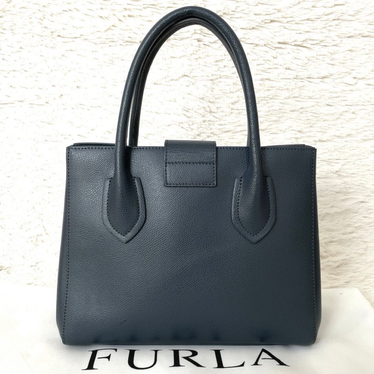 美品 FURLA フルラ メトロポリス ショルダーバッグ 2way グレーブルー 美品 FURLA フルラ メトロポリス ショルダーバッグ 2way グレーブルー