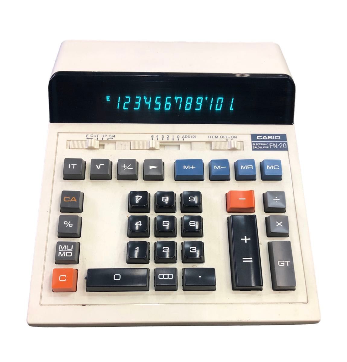 昭和レトロ CASIO カシオ電卓 計算機 FN-20 稼動品 卓上 カシオ 昭和レトロ CASIO カシオ電卓 計算機 FN-20 稼動品 卓上 カシオ