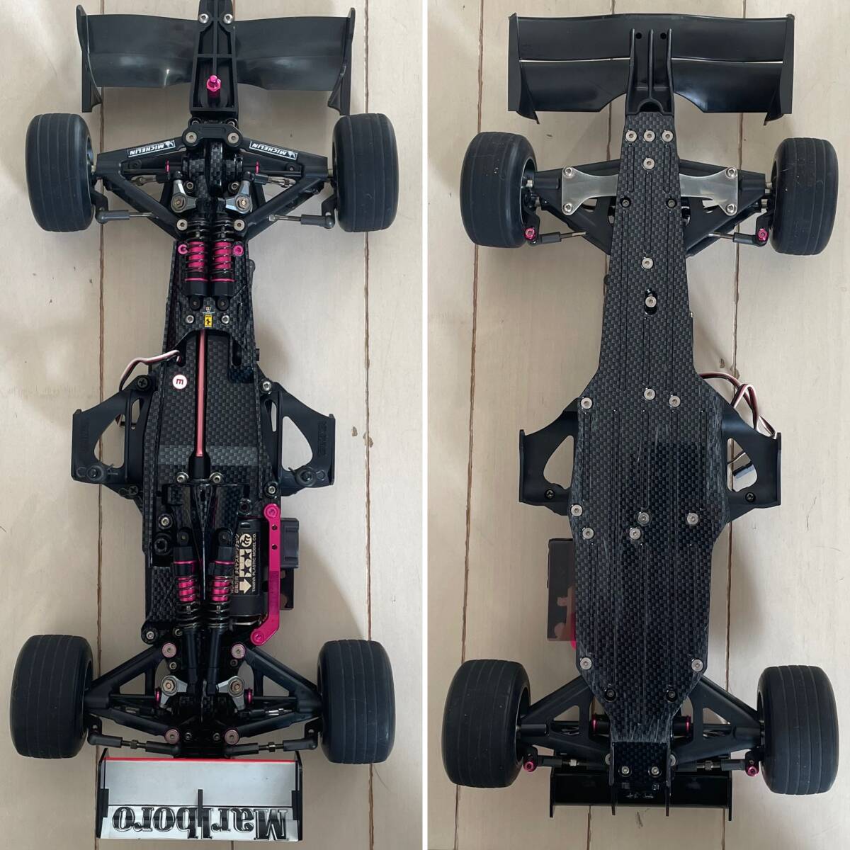 希少・レア タミヤ F201 フェラーリ F2001 カーボン柄シャーシ等 希少・レア タミヤ F201 フェラーリ F2001 カーボン柄シャーシ等