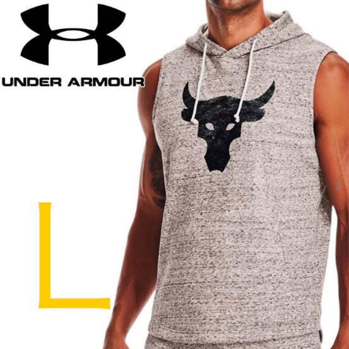 UNDER ARMOUR プロジェクトロック ノースリーブ パーカー 24SS 新品タグ付き UNDER ARMOUR PROJECT ROCK ノースリーブパーカー
