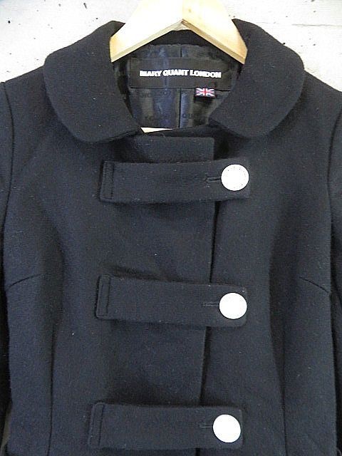 017m15◆良品です◆MARY QUANT LONDON マリークワント ナポレオン ウールコート/ジャケット/バッグ/鞄/シャツ/ブラウス/ワンピース_画像3