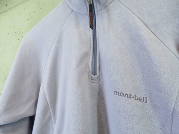 016m66◆良品です◆mont-bell モンベル ハーフジップ 長袖フリースシャツ M/ジャケット/アウトドア/マウンテンパーカー/レディース/女性_画像3