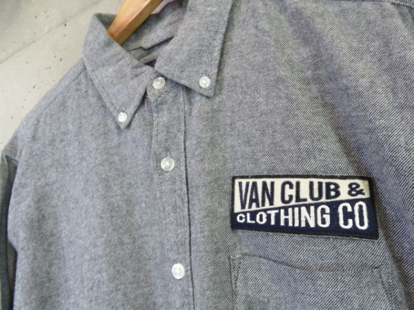 003m51◆良品です◆VAN CLUB ヴァンクラブ ボタンダウン 長袖コットンシャツ L/ジャケット/コート/スタジャン/トラッド/アイビー/メンズ_画像2