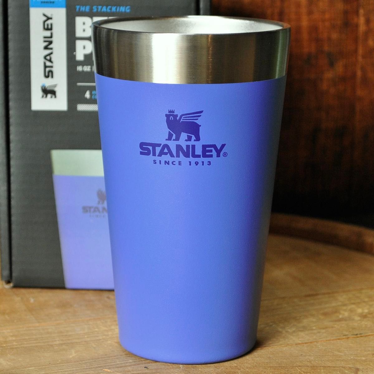 スタンレーSTANLEYスタッキング真空パイント0.47L【アイリスブルー】正規品 保冷保温 アウトドア食器 キャンプ BBQ 