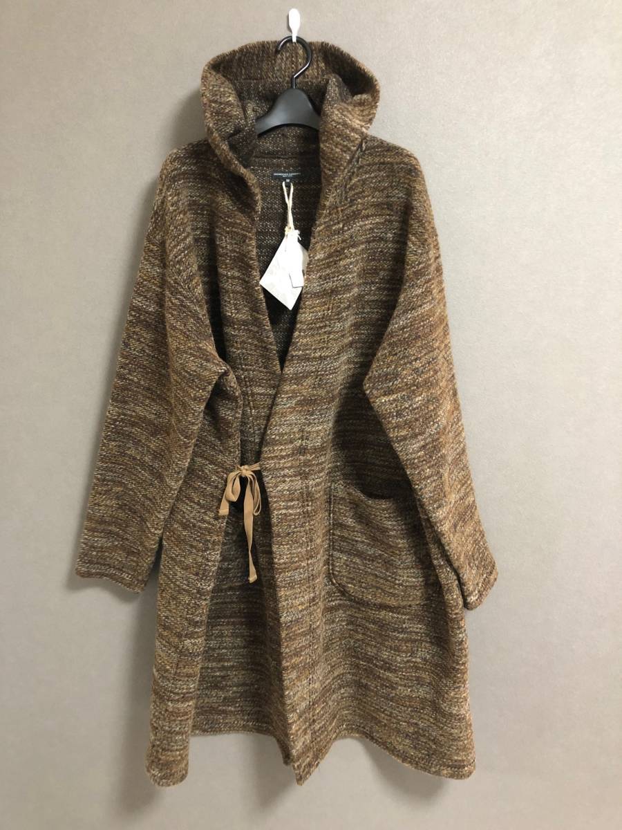  обычная цена 62700 иен новый товар ENGINEERED GARMENTS 23AW Knit Robe Wool Melange Knit вязаный свободная домашняя одежда пальто engineered garments M Brown 