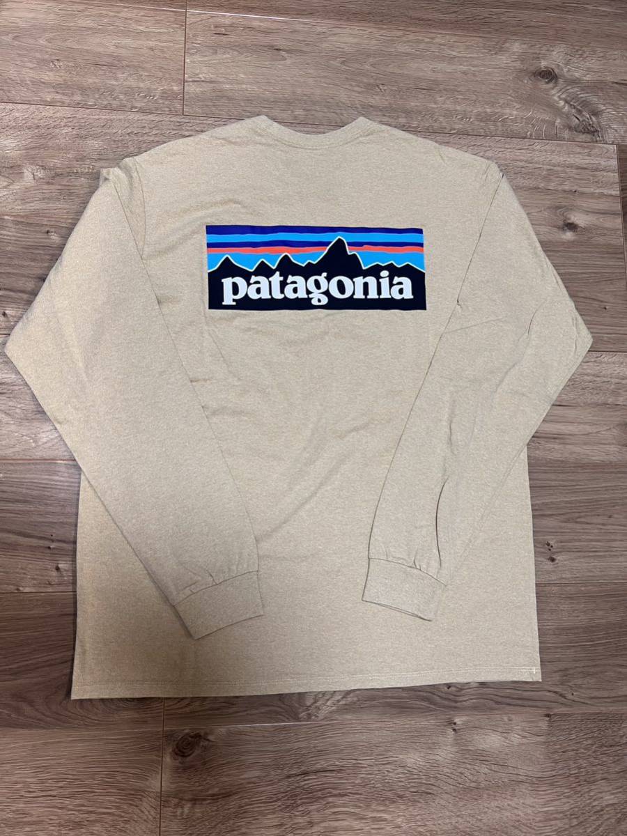 patagonia パタゴニア 長袖Tシャツ　ベージュ_画像1