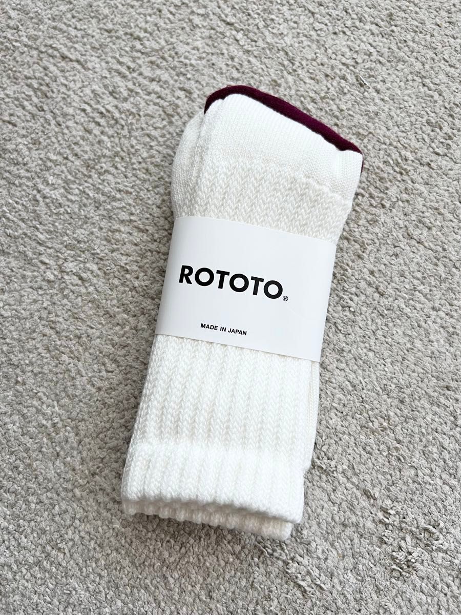 ROTOTO LOOSE PILE CREW SOCKS ルーズ ソックス 靴下 ロトト ホワイト