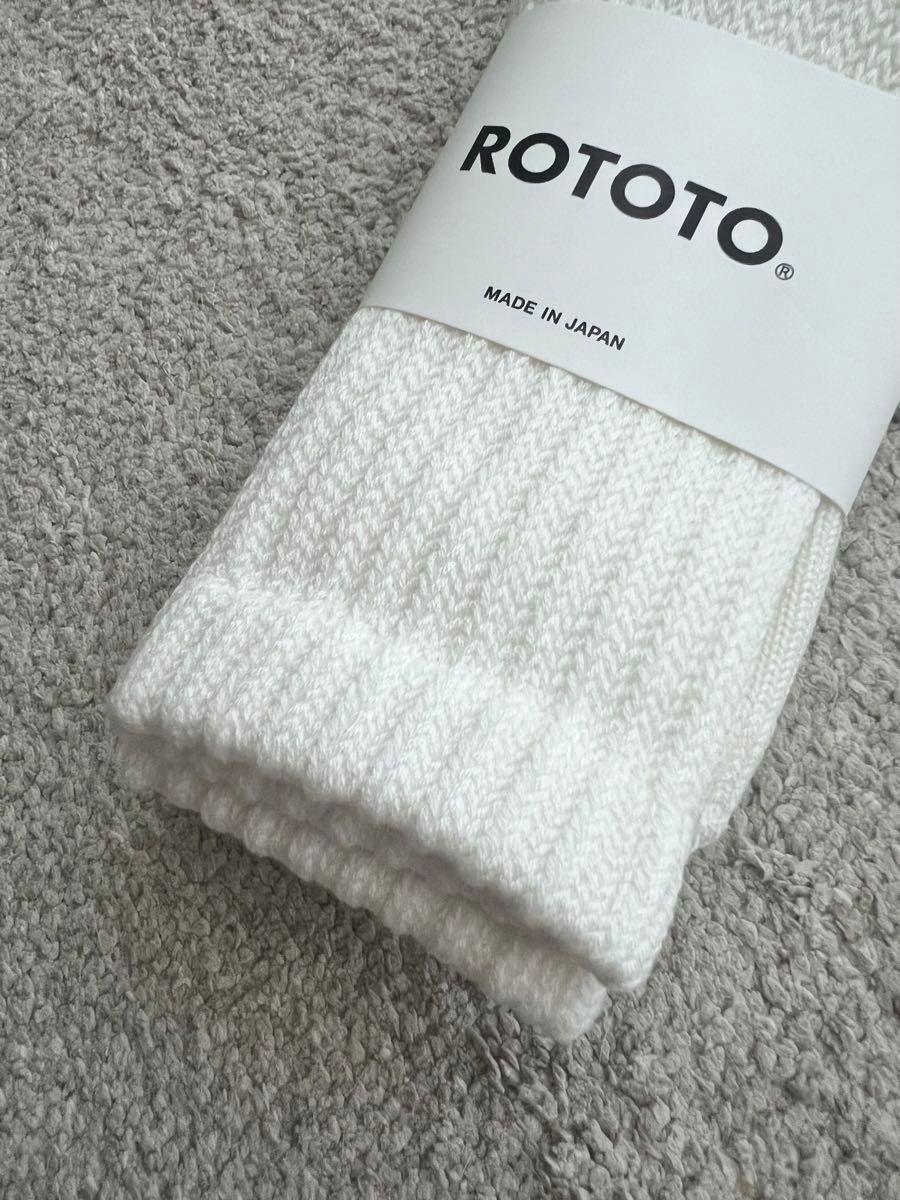 ROTOTO LOOSE PILE CREW SOCKS ルーズ ソックス 靴下 ロトト ホワイト