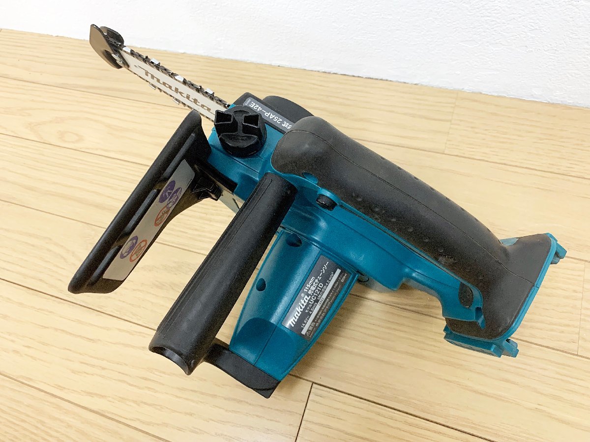 ★中古美品★マキタ makita 115mm充電式チェーンソー UC121D 本体のみ 14.4V 木の剪定や枝打ち・DIYなどに 電動工具 チェンソー)倉b_画像7