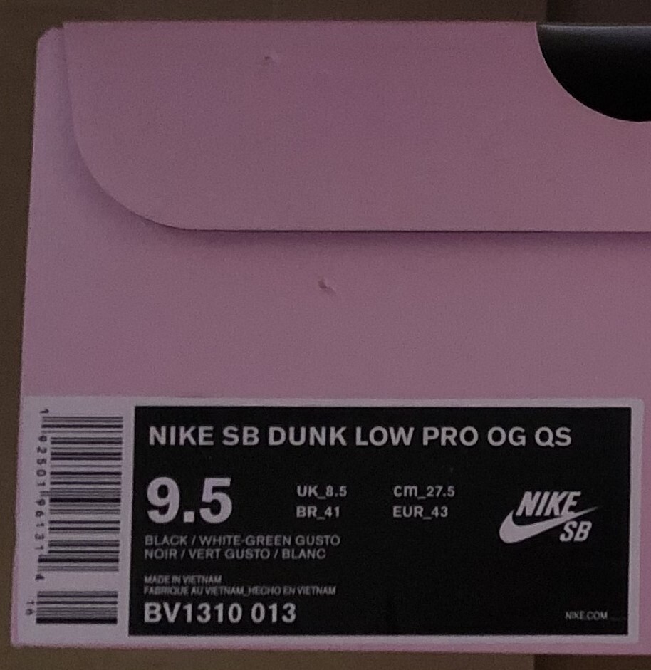 国内正規　新品　NIKE SB DUNK LOW PRO OG QS　BV1310-013　9.5　27.5　パンダ　ピジョン　ステイプル　STAPLE PANDA PIGEON_画像5