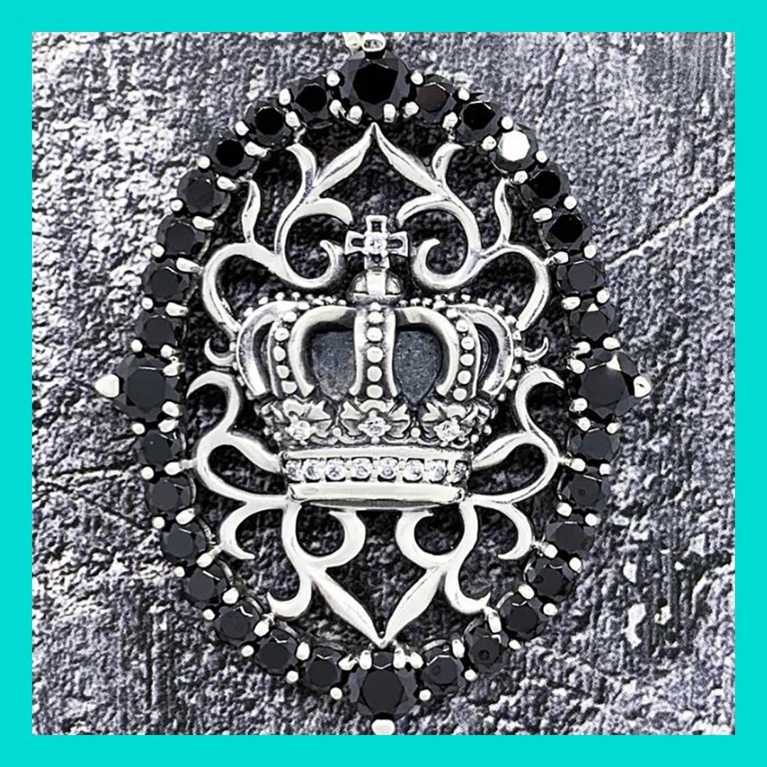 regular price 5.9 ten thousand *Justin Davis( Justin Davis ) zirconia equipment ornament Crown necklace [GATSBY B pendant ]SPJ170B( black )