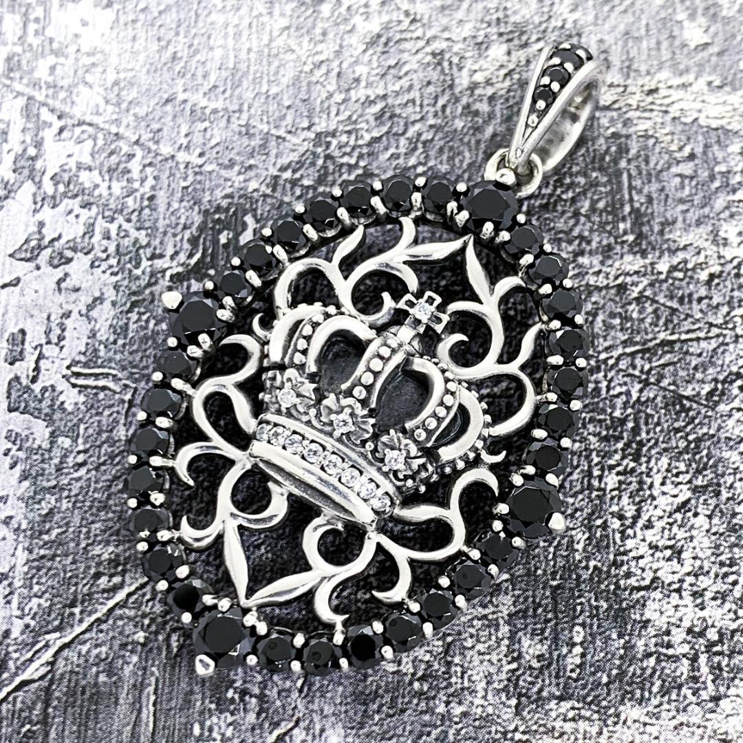  regular price 5.9 ten thousand *Justin Davis( Justin Davis ) zirconia equipment ornament Crown necklace [GATSBY B pendant ]SPJ170B( black )