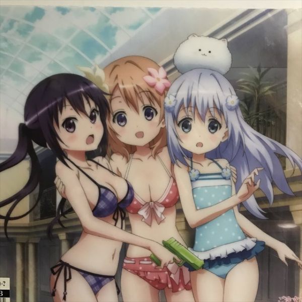 X2724 ◆未開封品 ご注文はうさぎですか？？ A3サイズ クリアポスター_画像2