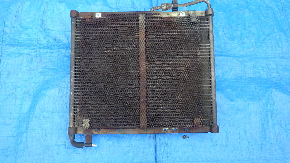 1997 year Mitsubishi Canter FB51 FB511B original air conditioner condenser electric fan attaching operation verification charcoal tube K0125