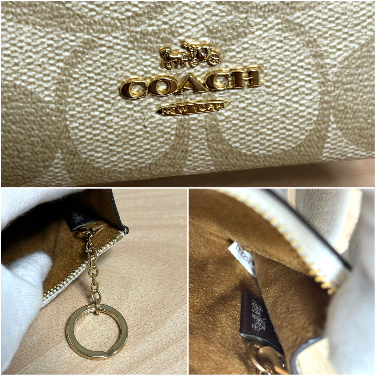 【新品未使用】 COACH コーチ シグネチャー フラグメントケース コインケース カードケース キーケース パスケース