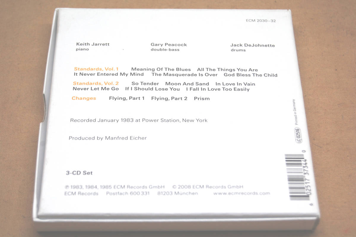 CD　K. Jarret, G. Peacok, J. Dejohnette／Setting Standards New York Sessions Limited Edition 3CD Box Set ECM2030-32（新品）_画像2