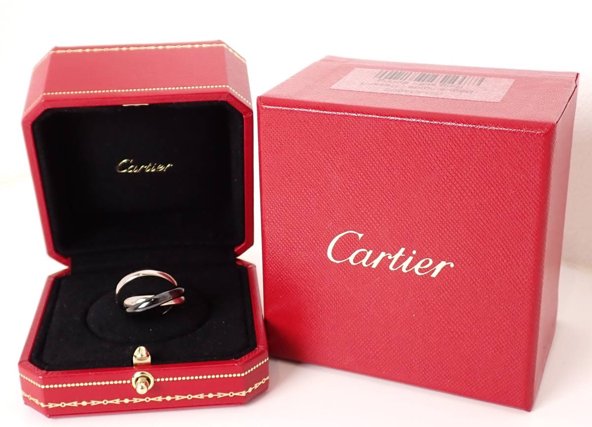 Cartier(カルティエ) K18ホワイトゴールド トリニティリング セラミック 11号 #51 K18WG