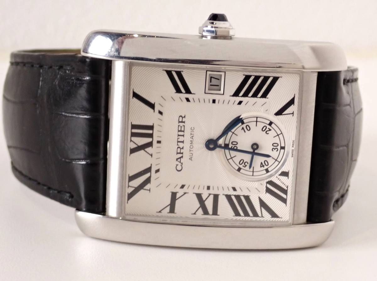 Cartier(カルティエ) 自動巻き ウォッチ タンクMC W5330003 スモセコ 裏スケルトン AT メンズ 腕時計の画像5