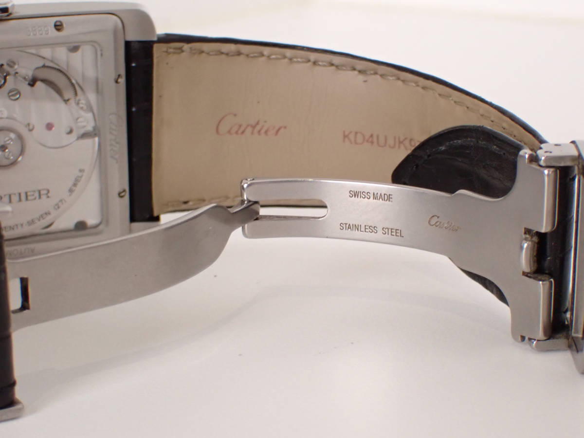 Cartier(カルティエ) 自動巻き ウォッチ タンクMC W5330003 スモセコ 裏スケルトン AT メンズ 腕時計の画像9